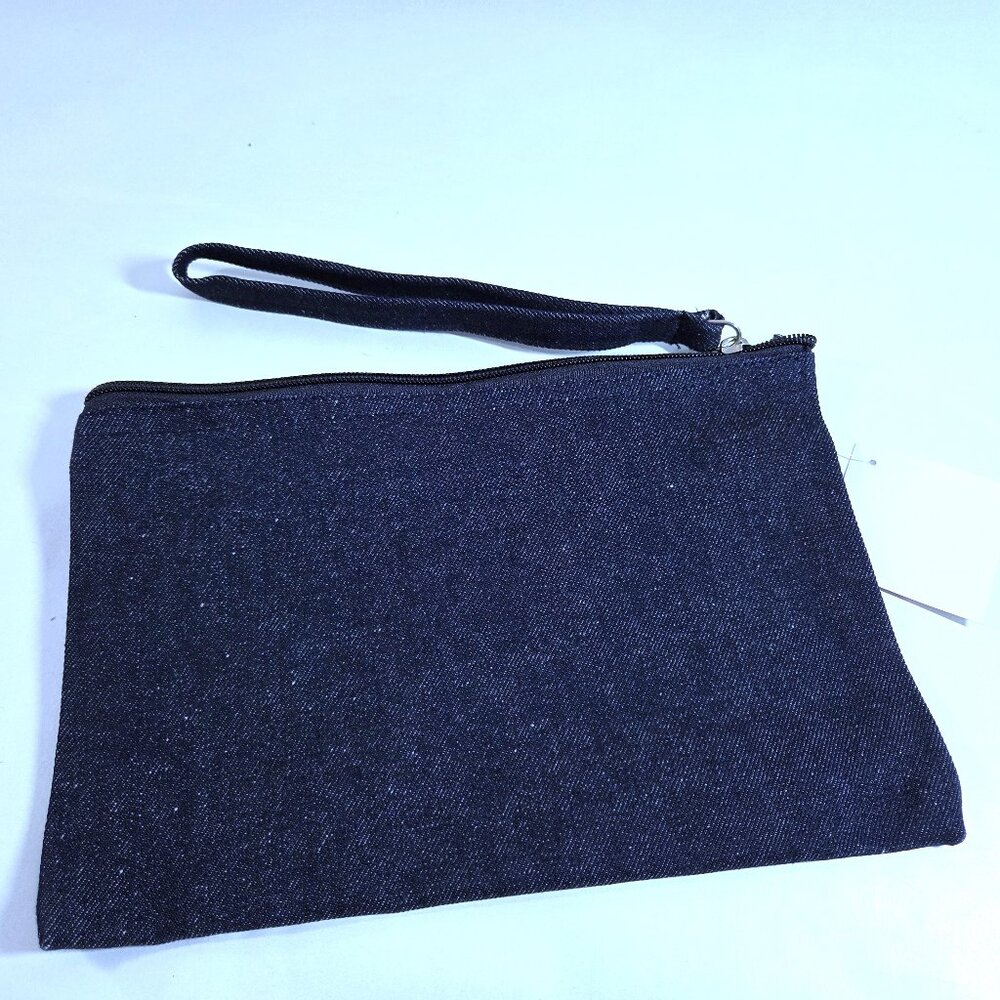 NWT Dark Denim Wristlet or Make-Up Bag